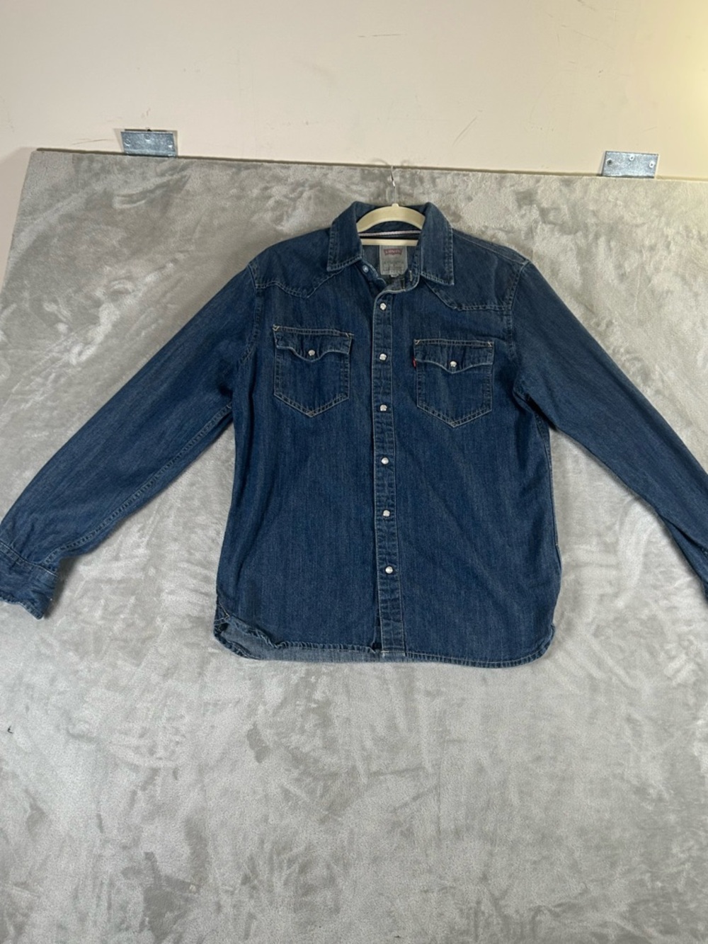 Levi's Dark Denim Western Shirt - Picture 2 of 14